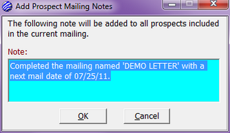 add note mailing